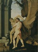BALDUNG GRIEN, Hans Hercules and Antaeus oil on canvas